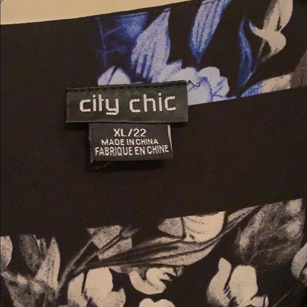 City Chic zip front tunic dress - Picture 2 of 5
